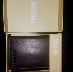 Michael Kors Mens Brown Trifold Wallet